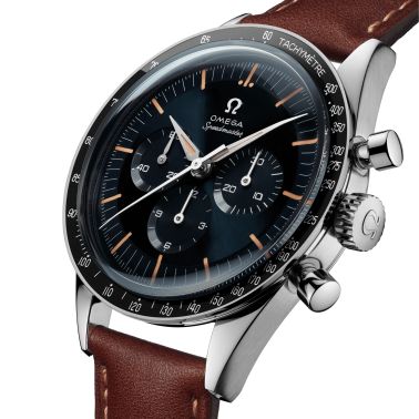 Omega Speedmaster "First OMEGA In Space" Co-Axial Master Chronometer brown leather strap 39,7 mm