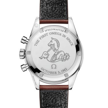 Montre Omega Speedmaster "First OMEGA In Space" Co-Axial Master Chronometer bracelet cuir brun 39,7 mm