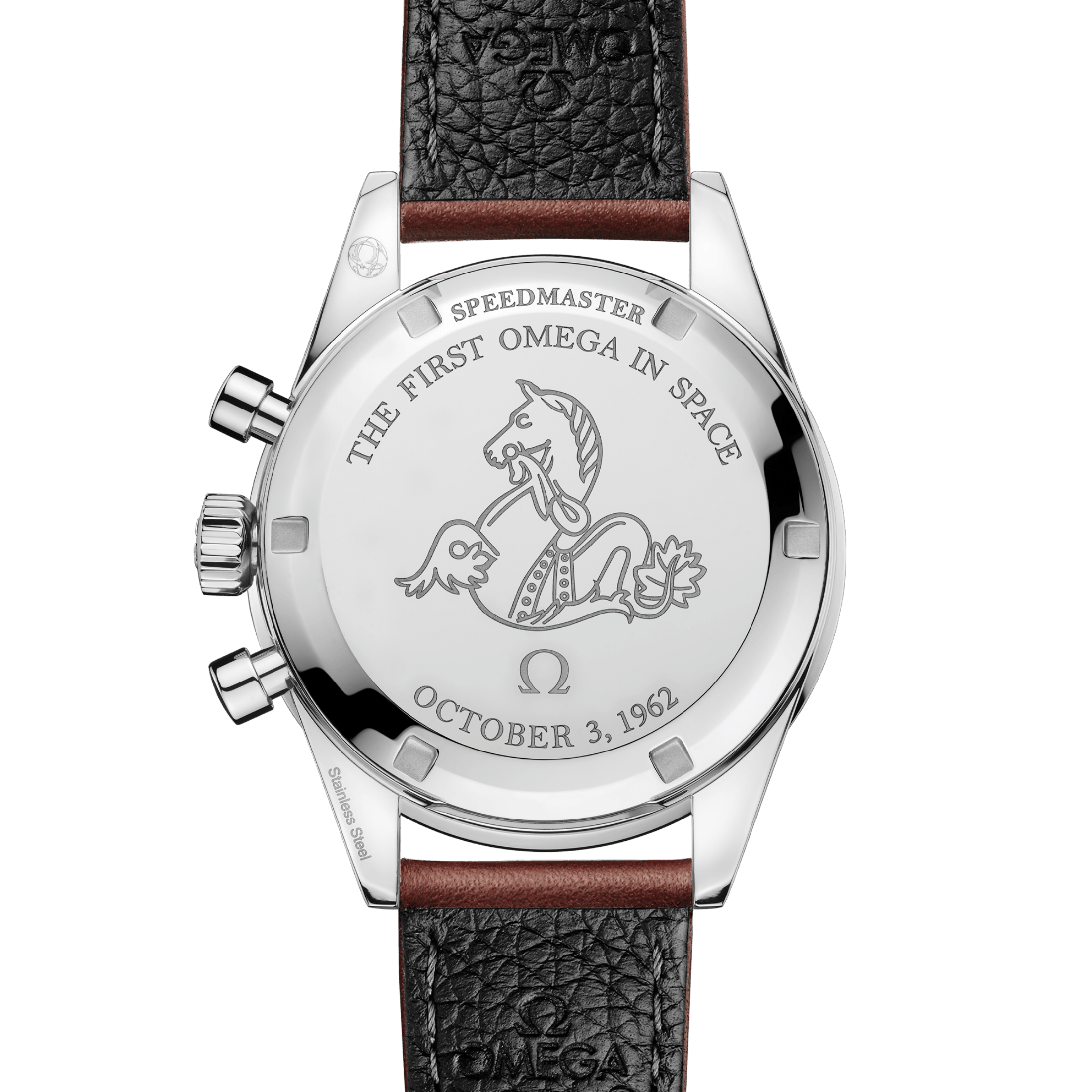 Montre Omega Speedmaster "First OMEGA In Space" Co-Axial Master Chronometer bracelet cuir brun 39,7 mm