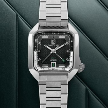 March LA.B AM2 GMT Automatic Black steel bracelet 39 mm