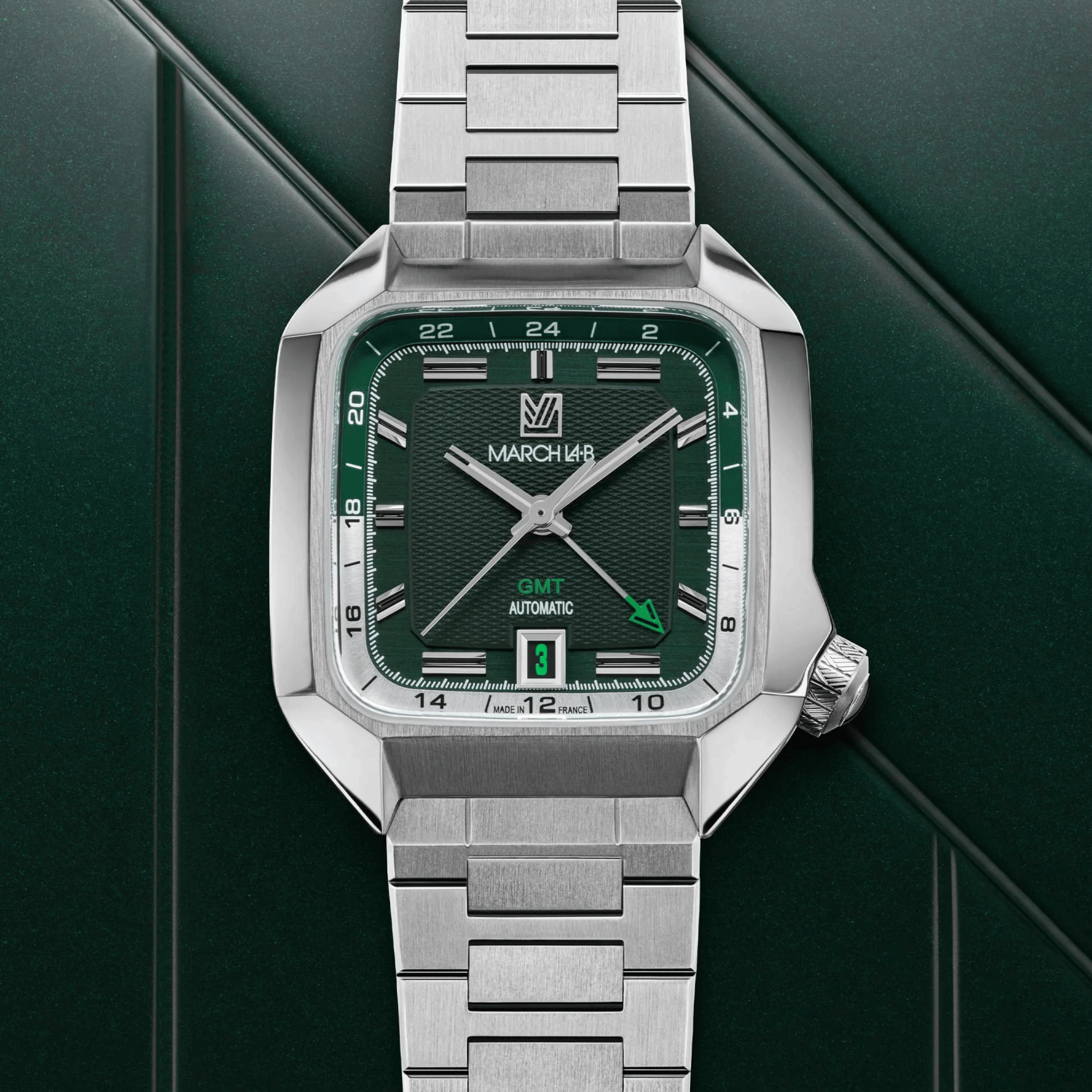 March LA.B AM2 GMT Automatic Grall steel bracelet 39 mm