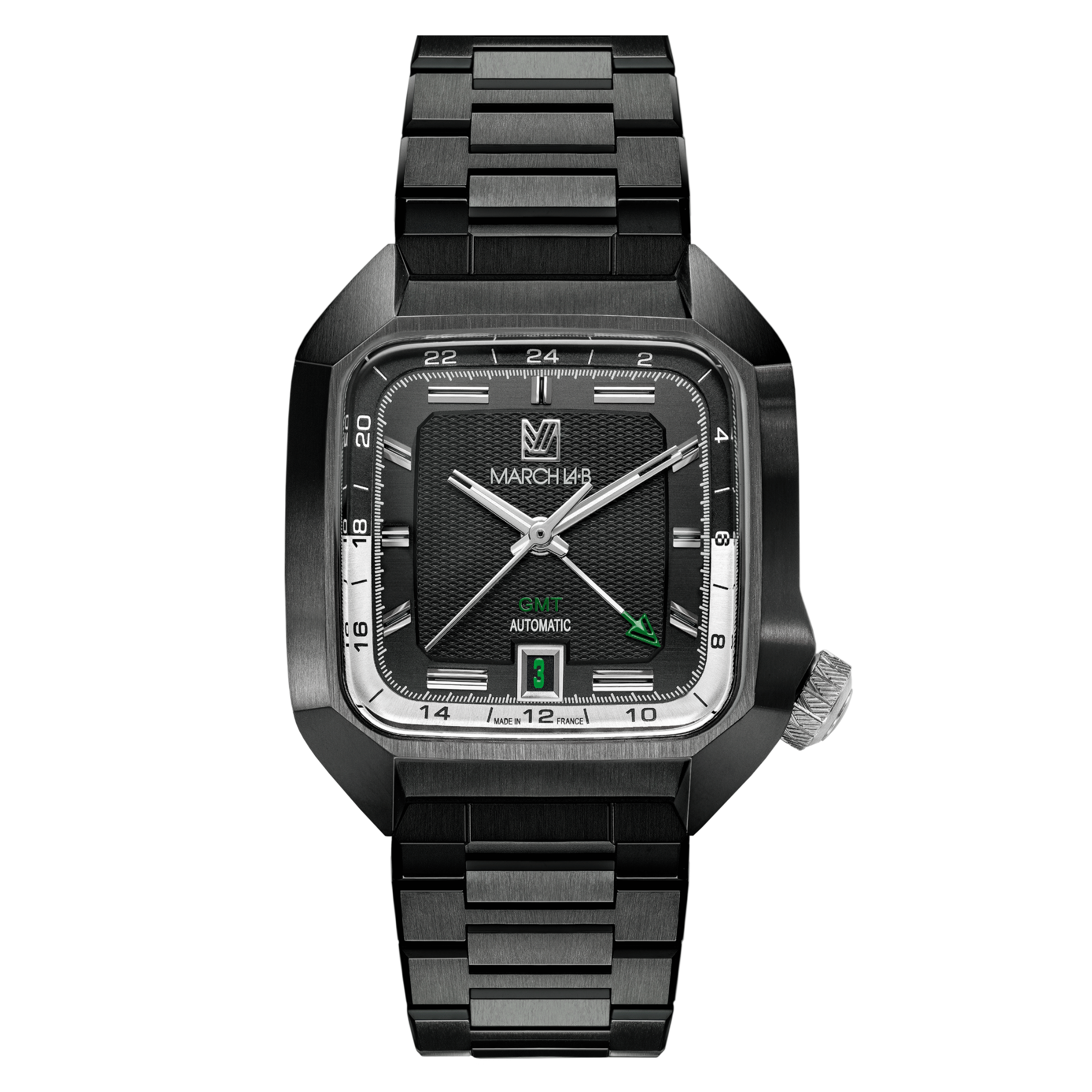 March LA.B AM2 GMT Automatic Shades steel bracelet 39 mm