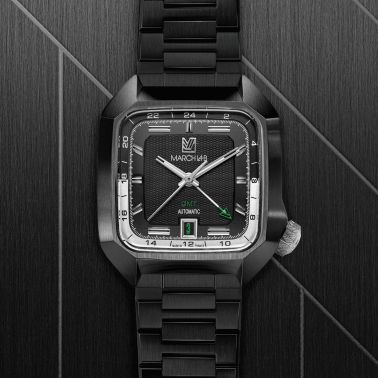 Montre March LA.B AM2 GMT Automatique Shades bracelet acier 39 mm