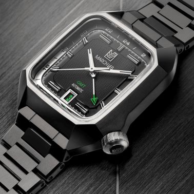 March LA.B AM2 GMT Automatic Shades steel bracelet 39 mm