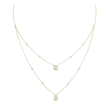 Collier Messika My Twin 2 rangs en or jaune et diamants