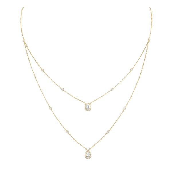 Collier Messika My Twin 2 rangs en or jaune et diamants
