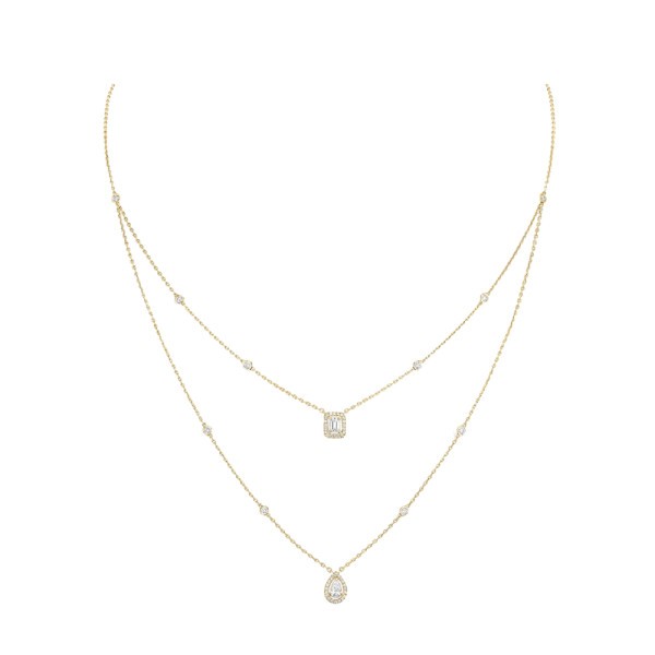 Collier Messika My Twin 2 rangs en or jaune et diamants