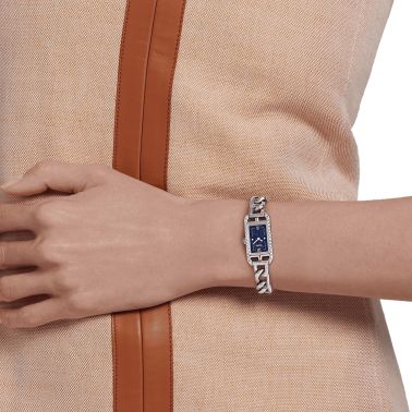 Montre HERMÈS Nantucket Petit Modèle quartz cadran aventurine serti bracelet acier 17 mm W057486WW00