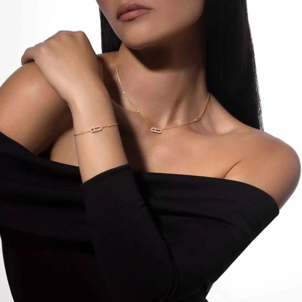 Collier Messika Move Uno en or jaune et diamants