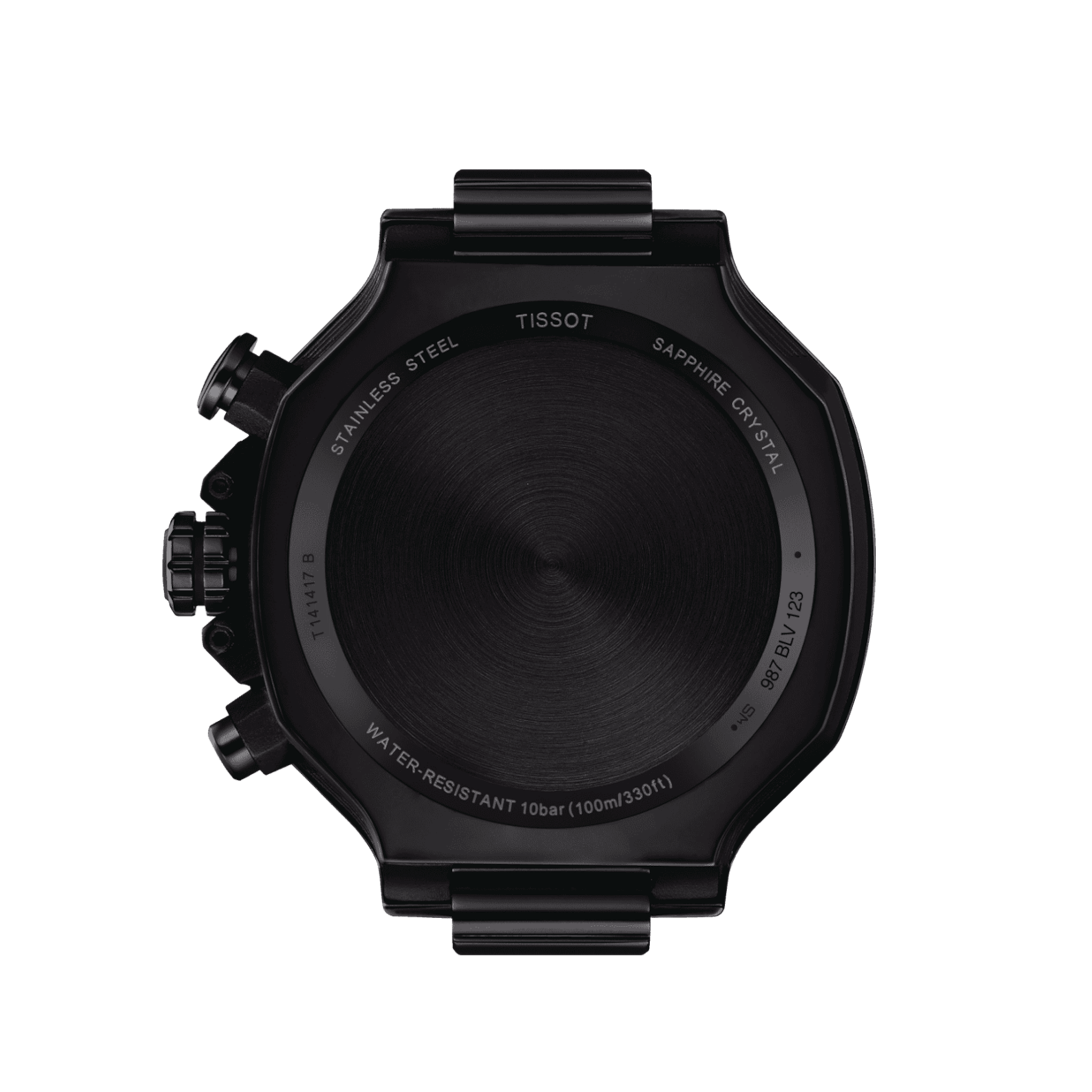 Montre Tissot T-Sport T-Race Chronograph quartz cadran gris bracelet silicone noir 45 mm T141.417.37.061.00