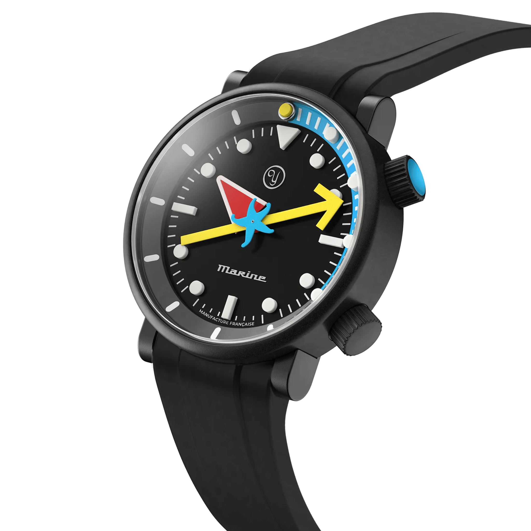 Montre Yema x Alain Silberstein "Marine" automatique titane 40 mm