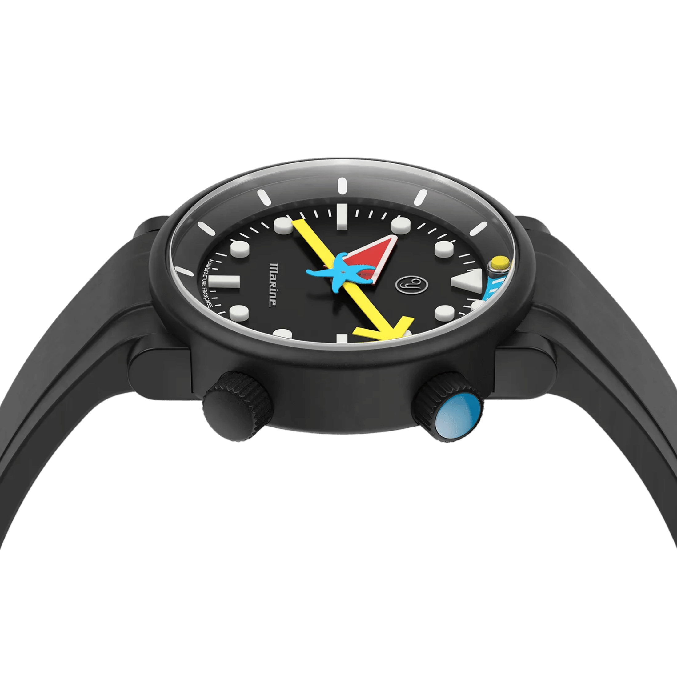 Montre Yema x Alain Silberstein "Marine" automatique titane 40 mm