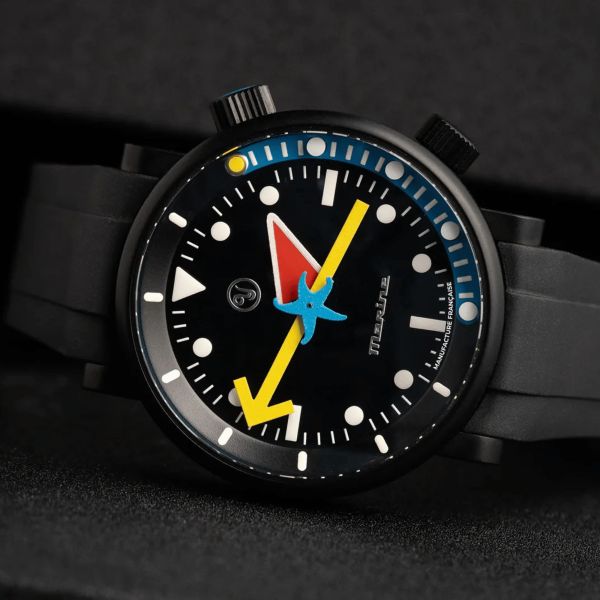 Yema x Alain Silberstein "Marine" automatic titanium 40 mm