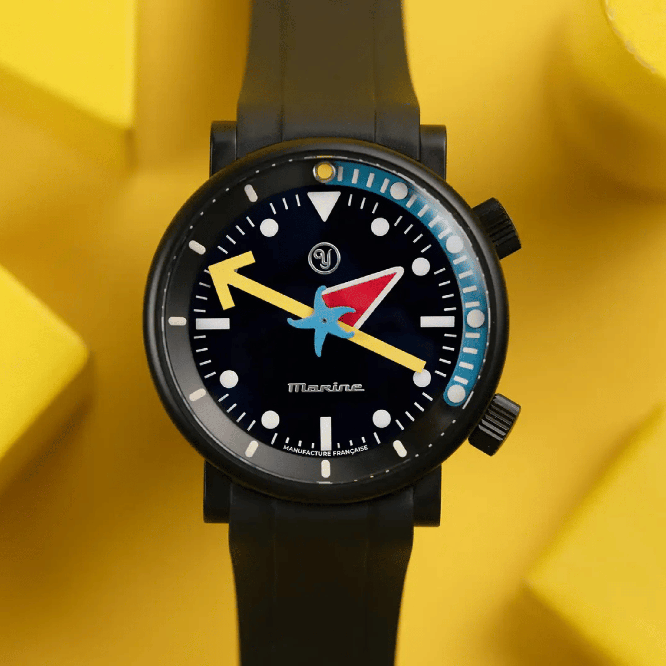 Montre Yema x Alain Silberstein "Marine" automatique titane 40 mm