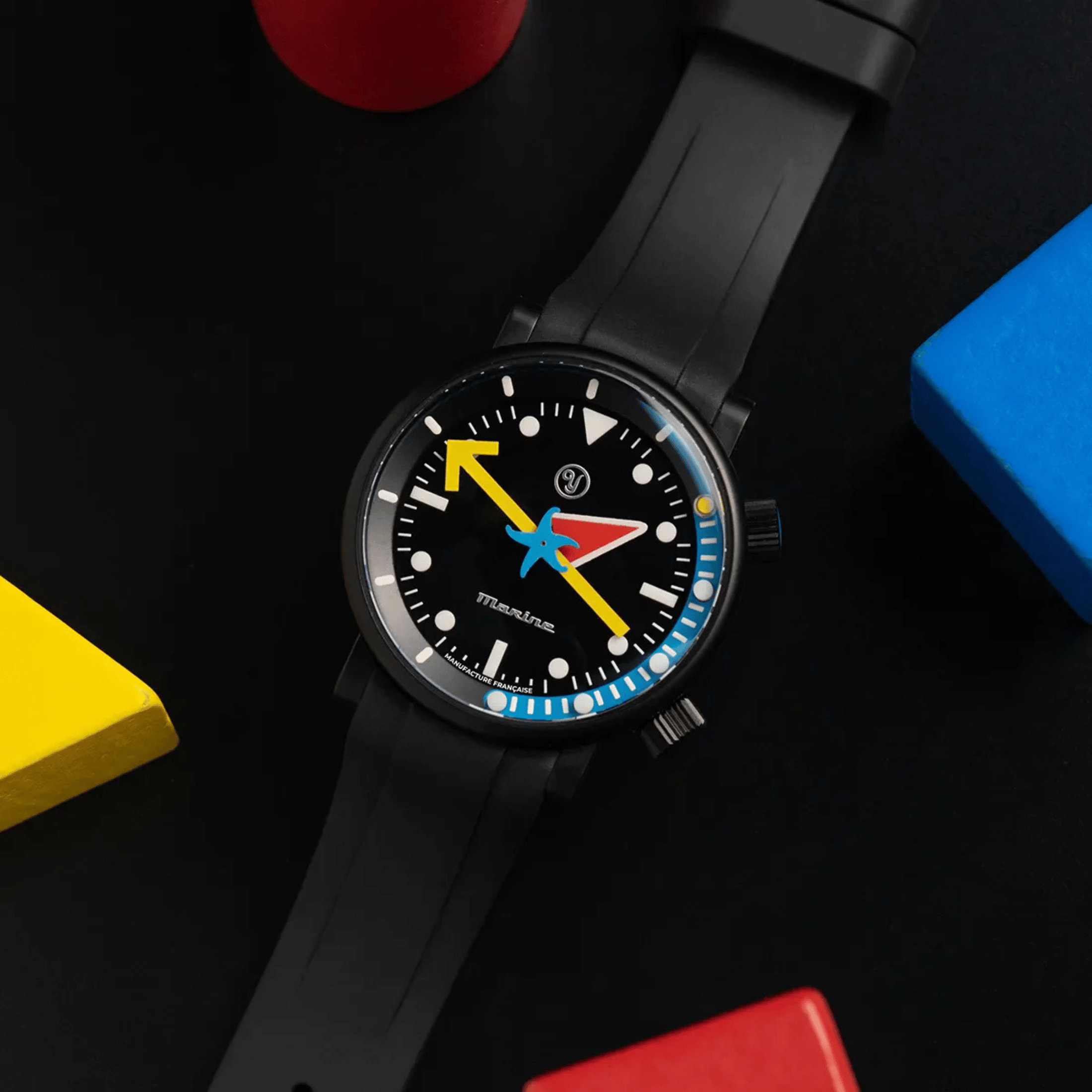 Yema x Alain Silberstein "Marine" automatic titanium 40 mm