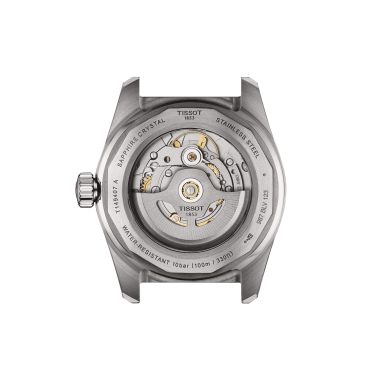 Montre Tissot T-Sport PR 516 Powermatic 80 cadran noir bracelet acier 38 mm T149.407.11.051.00