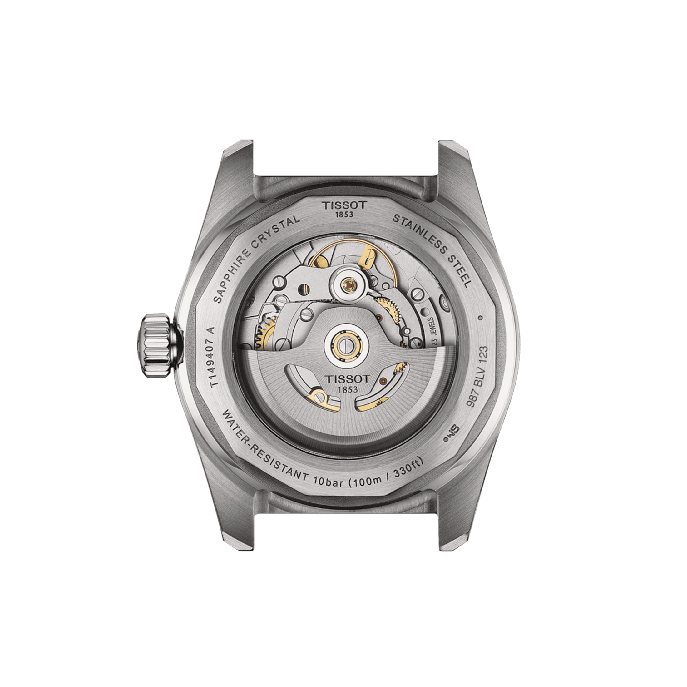 Montre Tissot T-Sport PR 516 Powermatic 80 cadran noir bracelet acier 38 mm T149.407.11.051.00