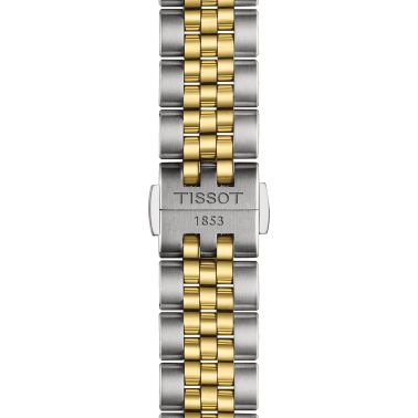 Tissot T-Sport PR 516 Powermatic 80 watch white dial stainless steel bracelet pvd yellow gold 38 mm T149.407.22.011.00