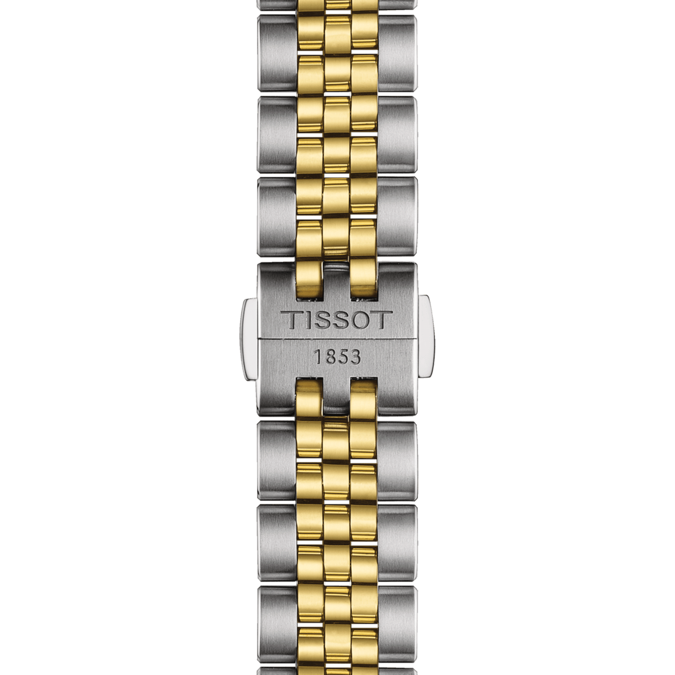 Tissot T-Sport PR 516 Powermatic 80 watch white dial stainless steel bracelet pvd yellow gold 38 mm T149.407.22.011.00