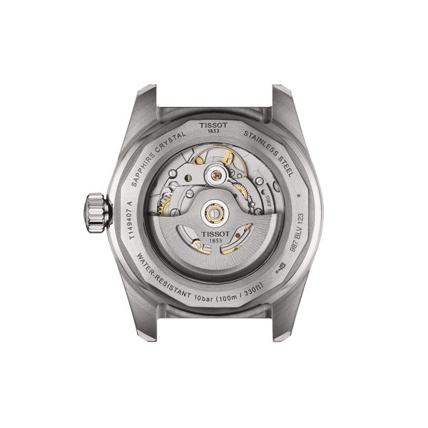 Tissot T-Sport PR 516 Powermatic 80 watch white dial stainless steel bracelet pvd yellow gold 38 mm T149.407.22.011.00