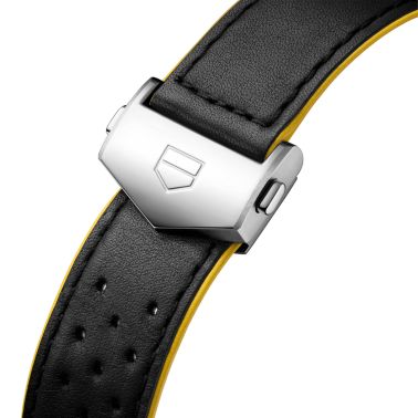 Montre TAG Heuer Carrera Chronographe Tourbillon x Porsche Panamericana automatique cadran argenté bracelet cuir 42 mm