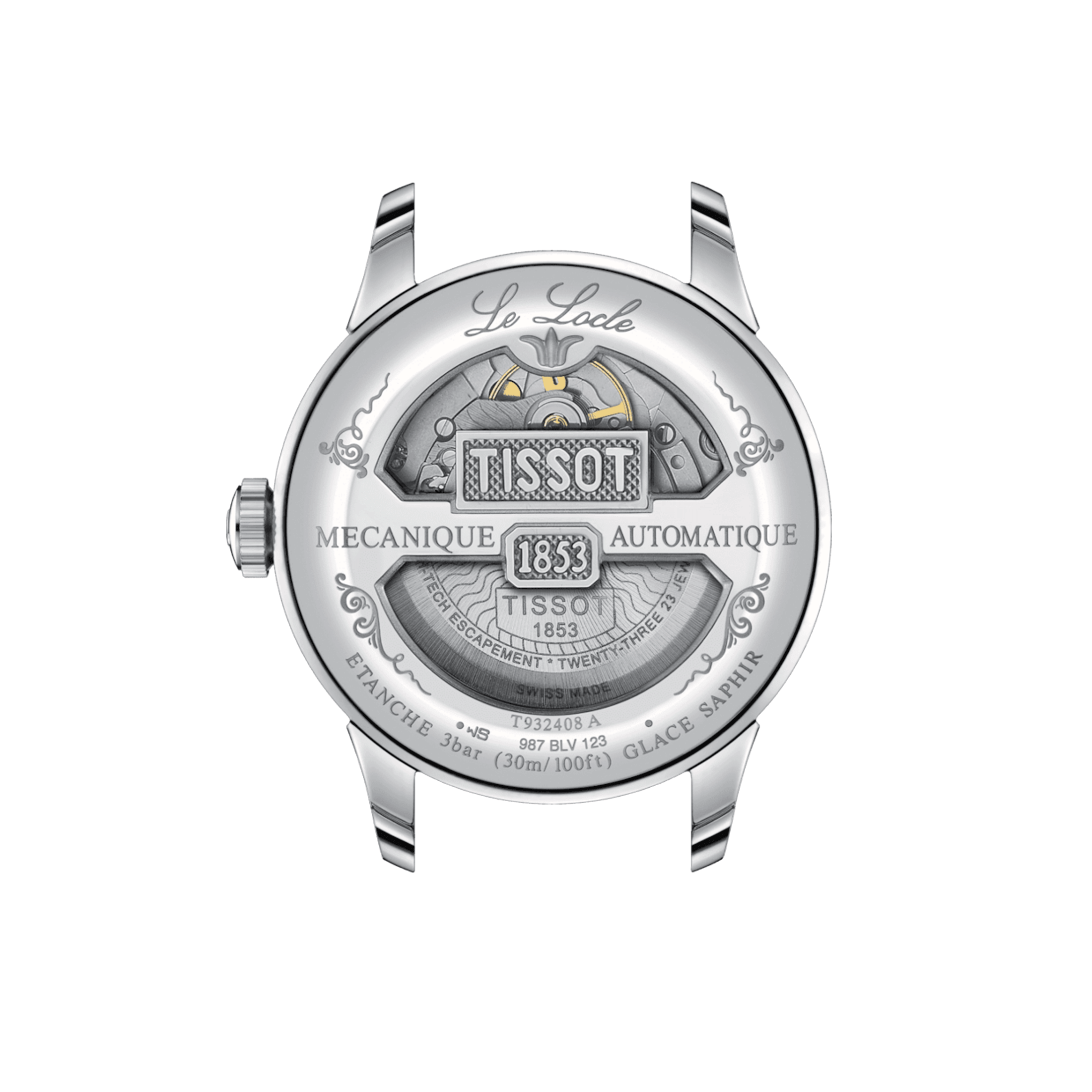 Montre Tissot Le Locle COSC Or Rose automatique cadran argent bracelet acier 39 mm T932.408.41.033.00