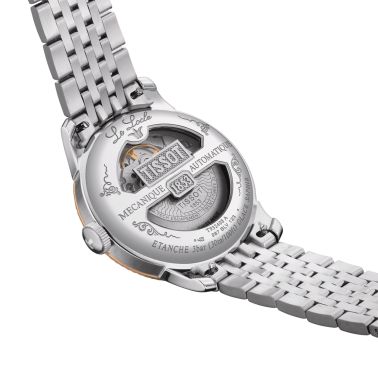 Montre Tissot Le Locle COSC Or Rose automatique cadran argent bracelet acier 39 mm T932.408.41.033.00