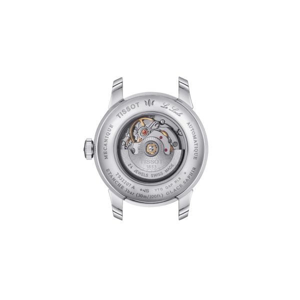 Tissot Le Locle automatic Rose Gold watch diamond hour markers silver dial steel bracelet 29 mm T932.207.41.036.00 Tissot Le Locle automatic Rose Gold watch diamond hour markers silver dial steel bracelet 29 mm T932.207.41.036.00