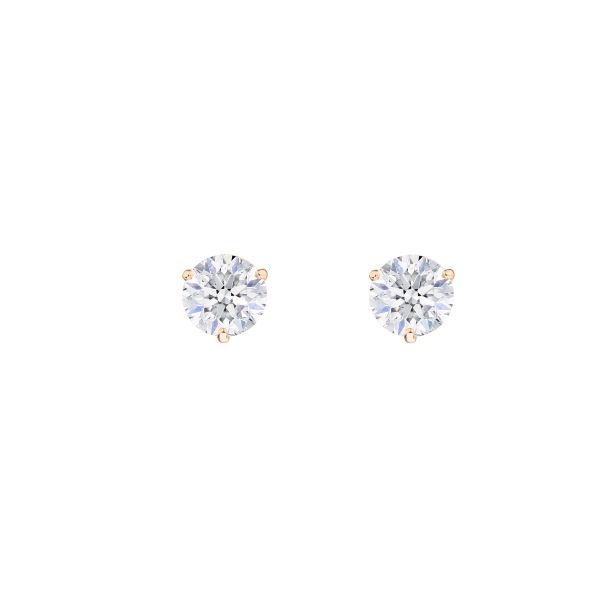 Boucles d’oreilles Lepage Joli Cœur en or rose et diamants 