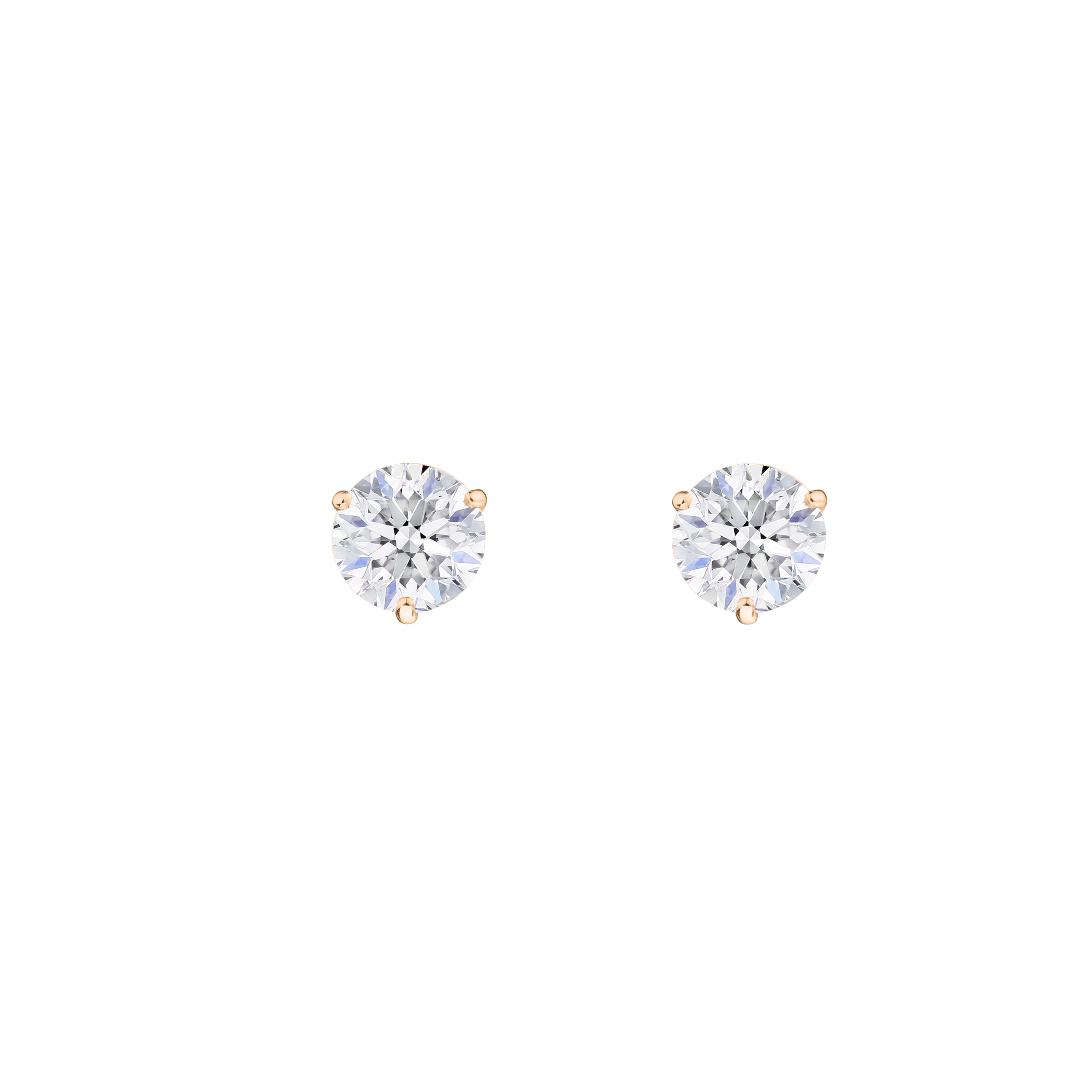 Boucles d’oreilles Lepage Joli Cœur en or rose et diamants 