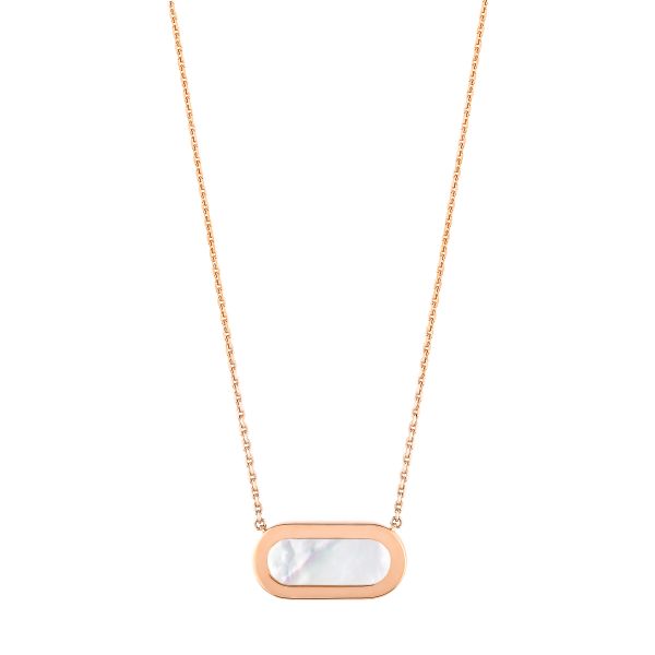 Collier So Shocking réversible Inverso en or rose, nacre et onyx
