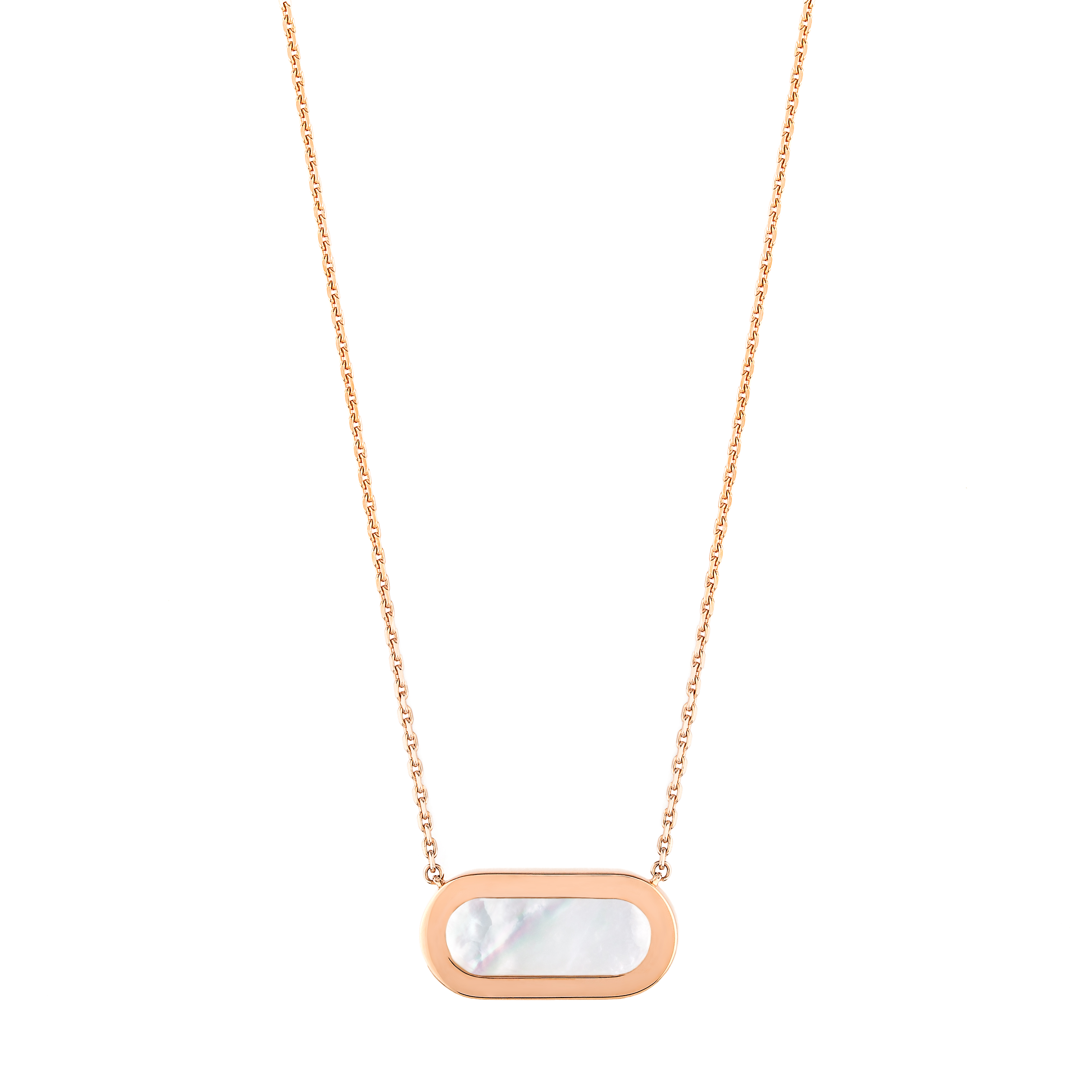 Collier So Shocking réversible Inverso en or rose, nacre et onyx
