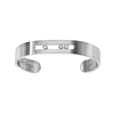 Bangle Messika Move Titanium M naturel et diamants
