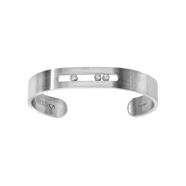Bangle Messika Move Titanium M naturel et diamants