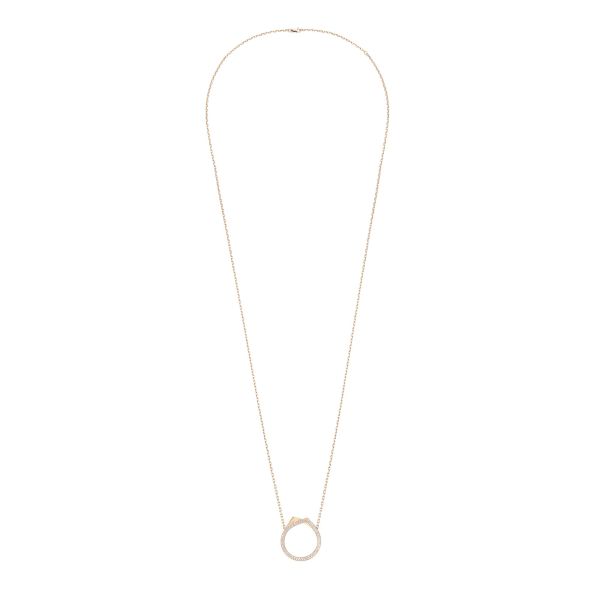 Reposi Antifer Pavé long necklace in rose gold and diamonds