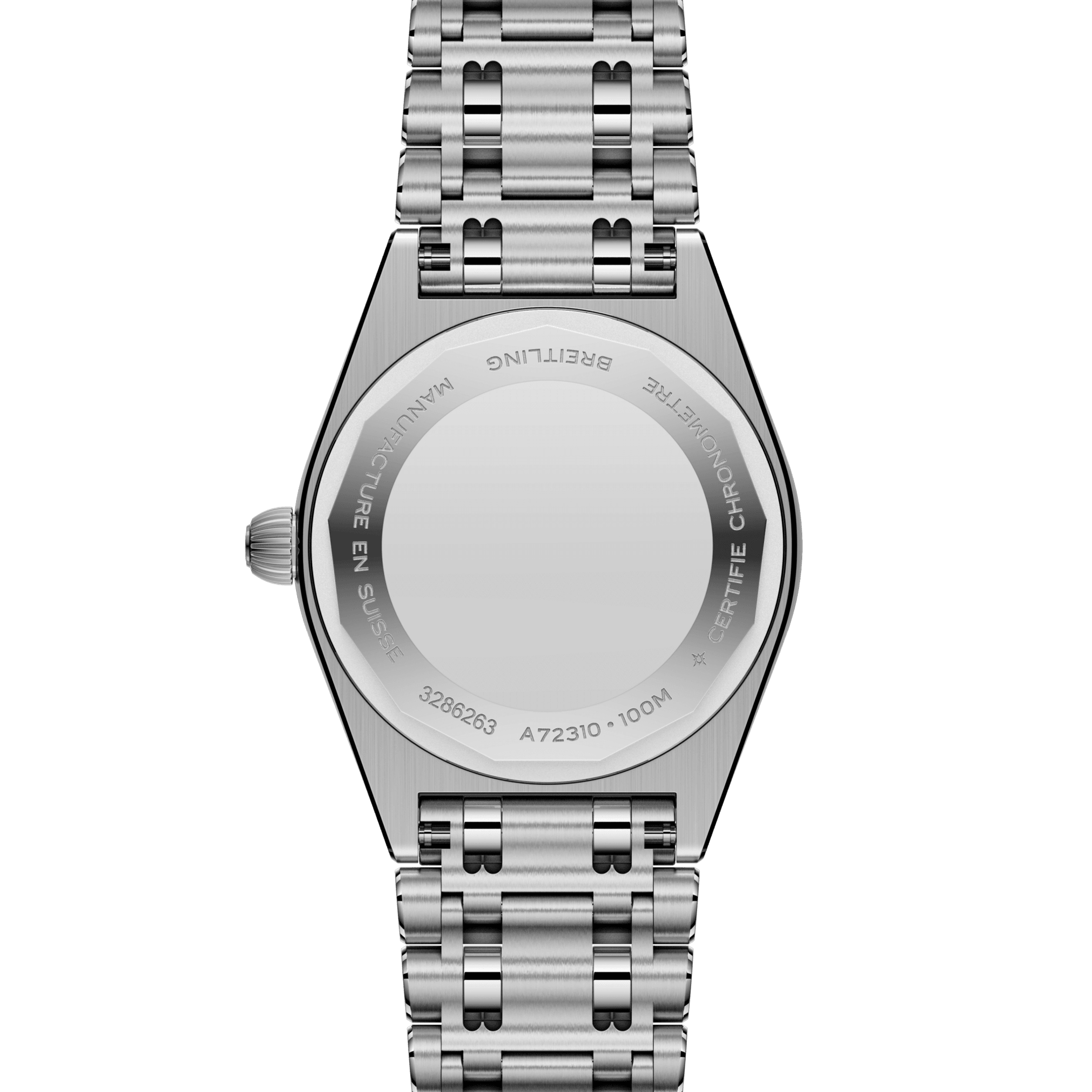 Breitling Chronomat quartz watch bezel set with diamond hour markers black mother-of-pearl 28 mm A72310531G1A1