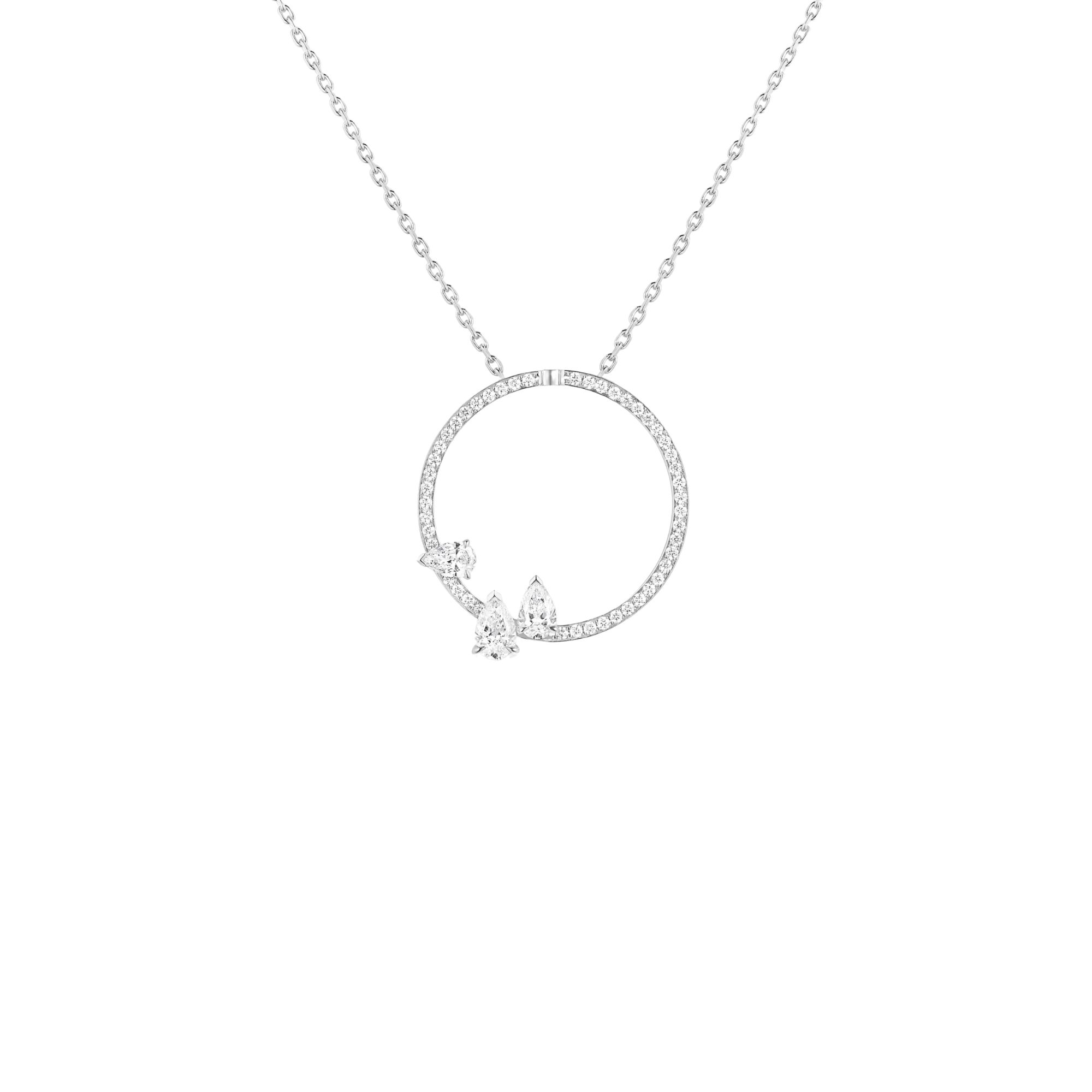 Collier Repossi en or blanc serti de diamants taille poire