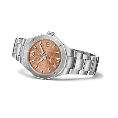 Baume et Mercier Riviera automatic watch terracotta dial steel bracelet 36 mm 10764