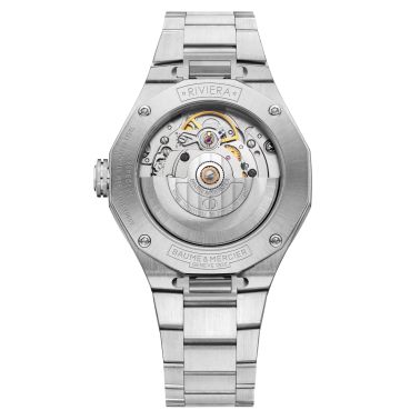 Baume et Mercier Riviera automatic watch terracotta dial steel bracelet 36 mm 10764