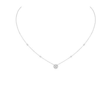 Collier Messika Joy en or blanc et diamant rond 0,25 carat
