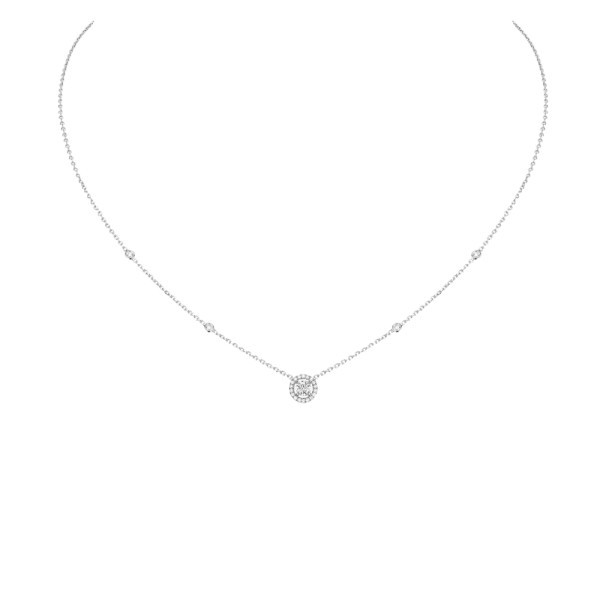 Collier Messika Joy en or blanc et diamant rond 0,25 carat