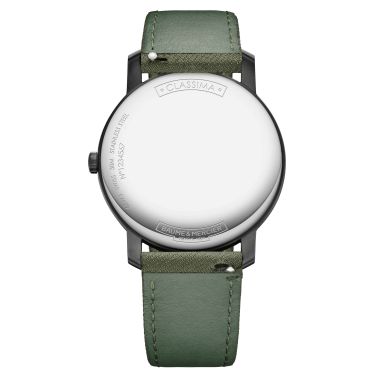 Baume et Mercier Classima quartz watch green dial green fabric strap 42 mm 10766