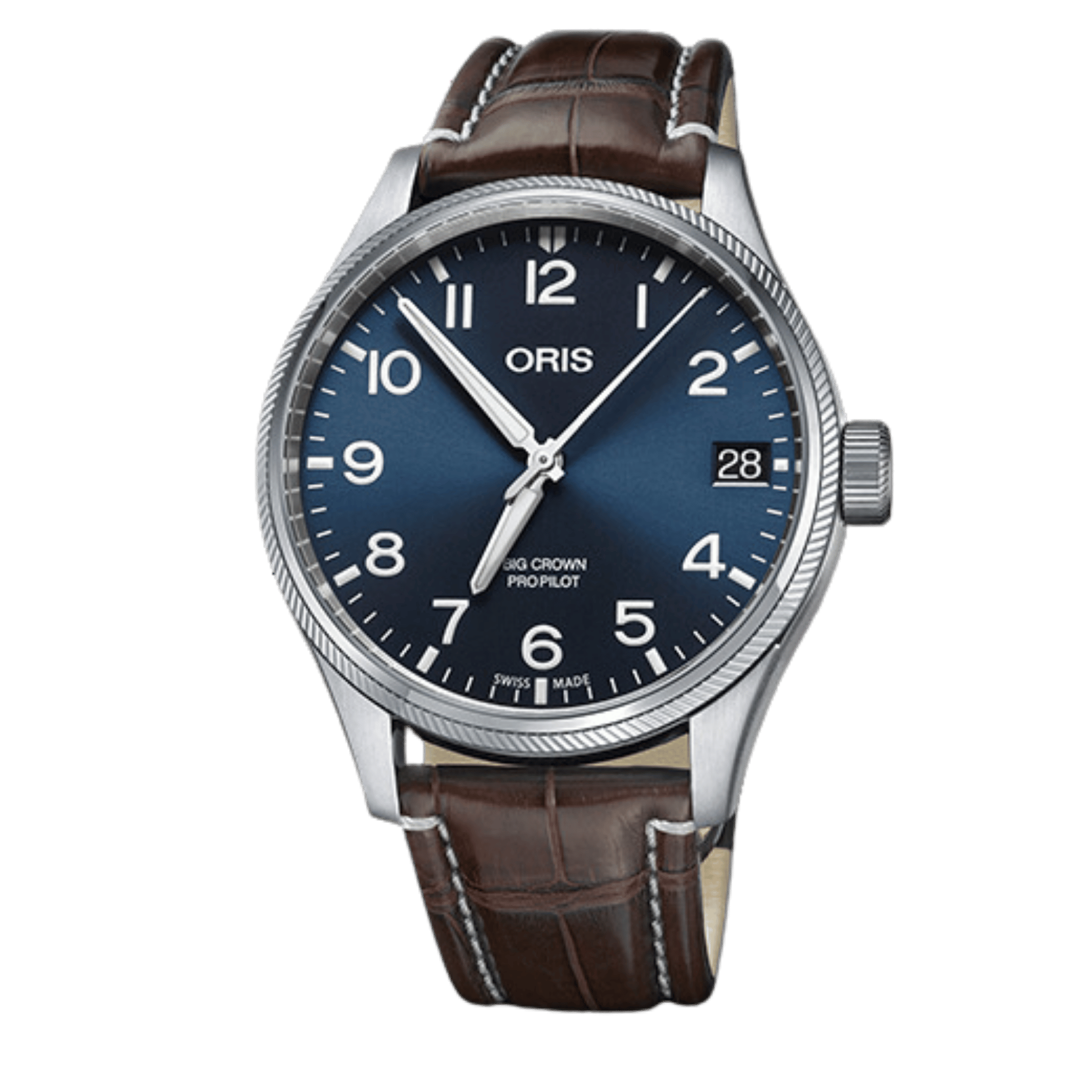 Oris Aviation Big Crown Propilot Big Date watch automatic blue dial leather bracelet 41 mm