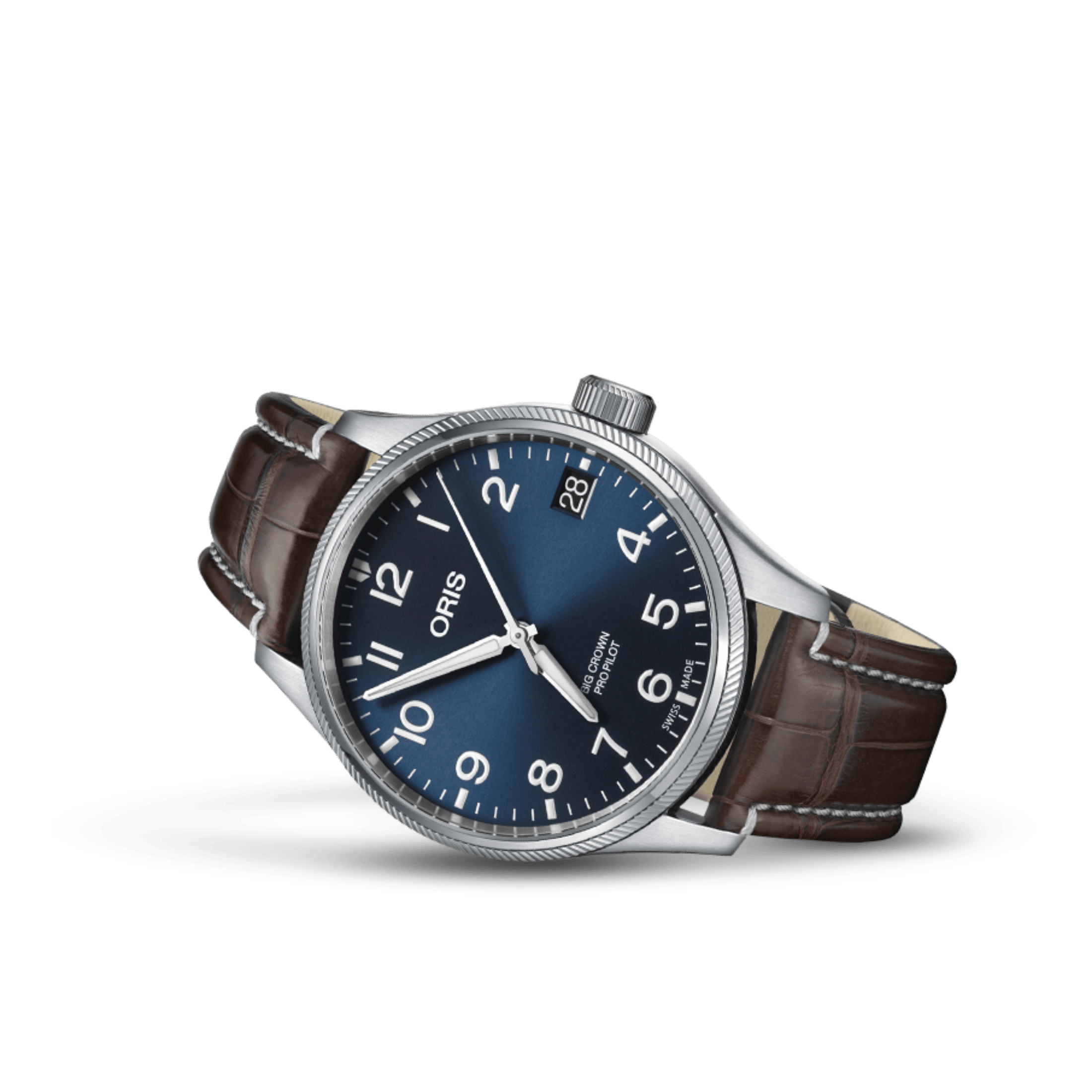 Oris Aviation Big Crown Propilot Big Date watch automatic blue dial leather bracelet 41 mm