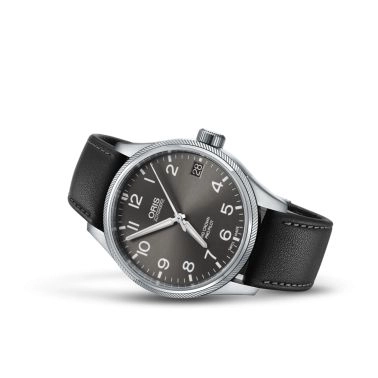 Montre Oris Aviation Big Crown Propilot Big Date automatique cadran anthracite bracelet cuir 41 mm