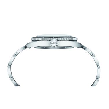 Montre Oris Plongée Divers Date automatique cadran noir bracelet acier 39 mm