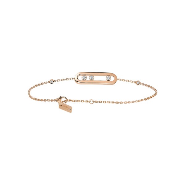 Bracelet Messika Baby Move en or rose et diamants