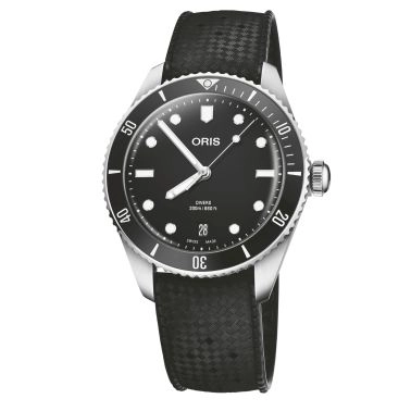 Montre Oris Plongée Divers Date automatique cadran noir bracelet acier 39 mm