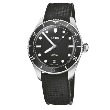 Oris Divers Date automatic black dial steel bracelet 39 mm