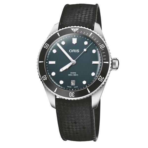 Oris Divers Date automatic blue dial steel bracelet 39 mm